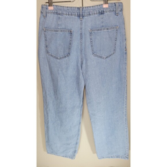 MNG Mango Light Wash High Rise Relaxed Straight Jeans Women’s 4 | 15” Waist 29.5 - Picture 5 of 5